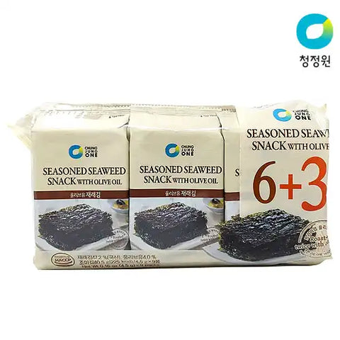 Seasoned Seaweed Snack with Olive Oil 40.5g (4.5g x 9ea)